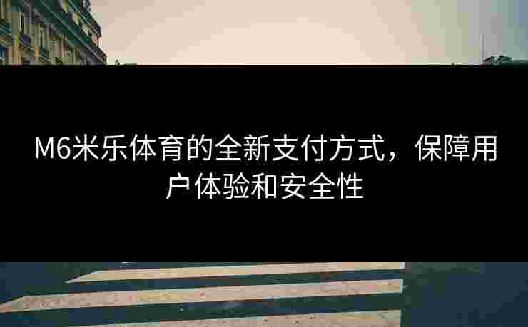 M6米乐体育的全新支付方式，保障用户体验和安全性
