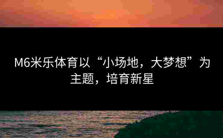 M6米乐体育以“小场地，大梦想”为主题，培育新星