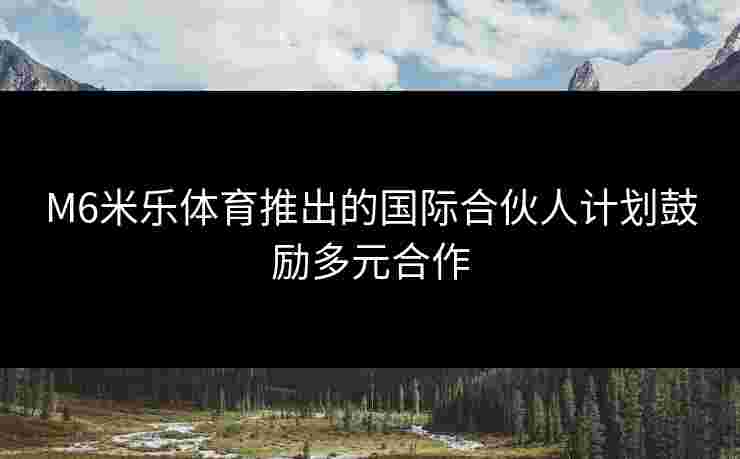 M6米乐体育推出的国际合伙人计划鼓励多元合作