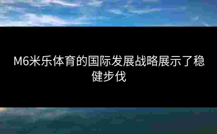 M6米乐体育的国际发展战略展示了稳健步伐