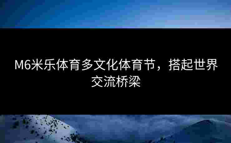 M6米乐体育多文化体育节，搭起世界交流桥梁
