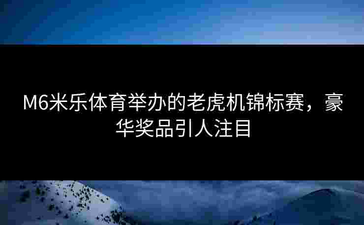M6米乐体育举办的老虎机锦标赛，豪华奖品引人注目